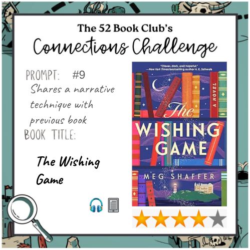 graphic for connections challenge prompt 9
the Wishing Game by Meg Shaffer 4⭐
