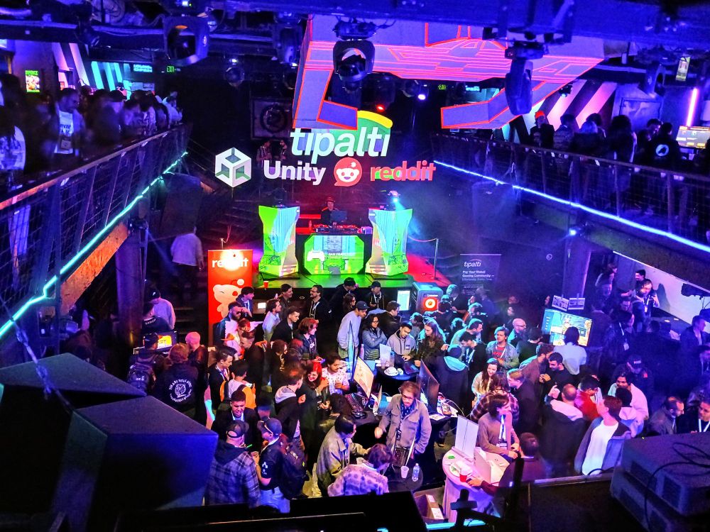 Picture of the Game Dev Meetup at DNA lounge