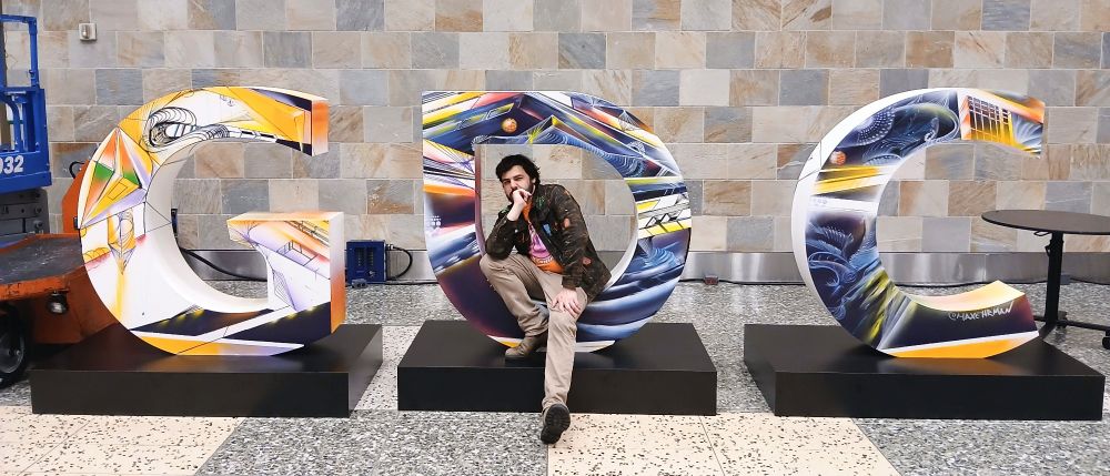 Me in the center of the GDC sign