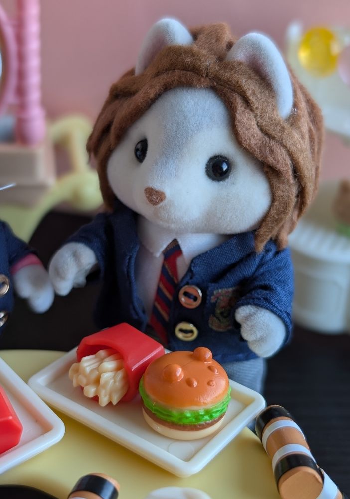 husky calico critter customized as my chemical romance's guitarist Ray Toro