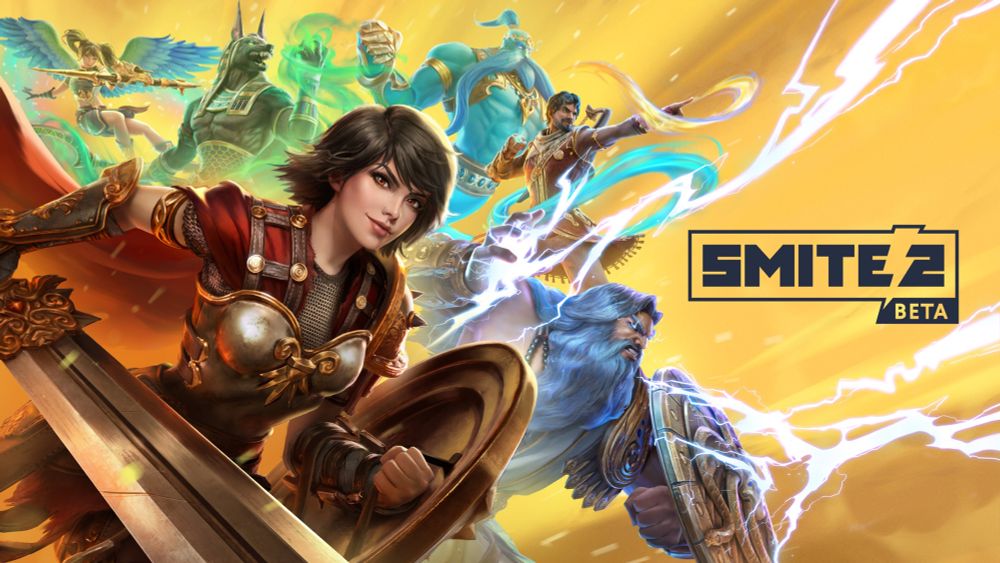 Smite 2 Beta key art featuring new and old gods for the hero MOBA. 