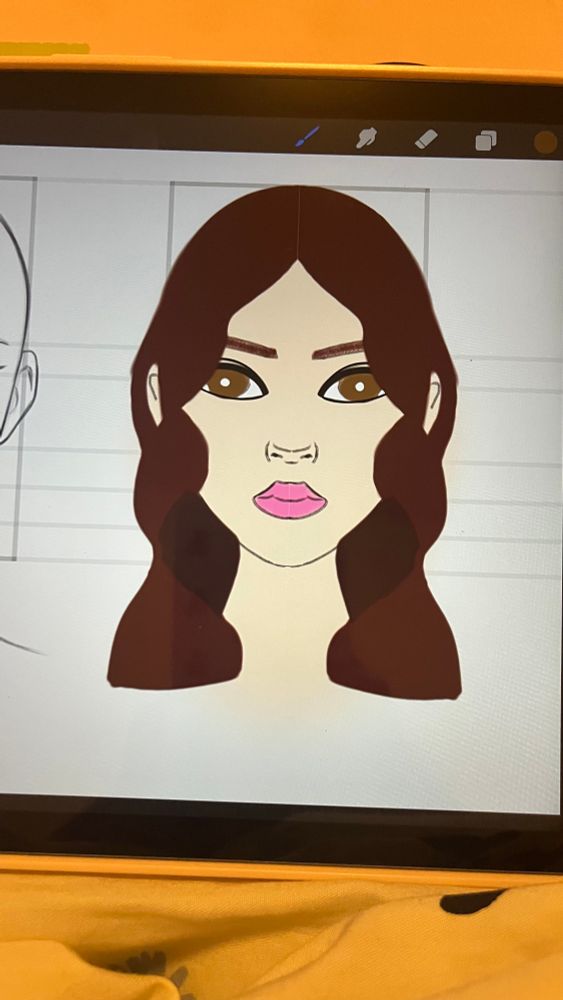 Drawing of female character 