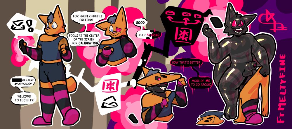 melty's cat jessi getting turned into lucid via app