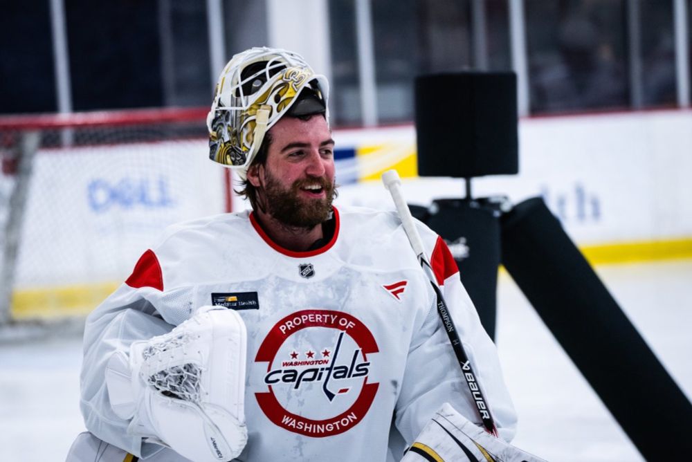 First Look As Matt Roy & Logan Thompson Arrive In D.C., Join Capitals Informal Skates