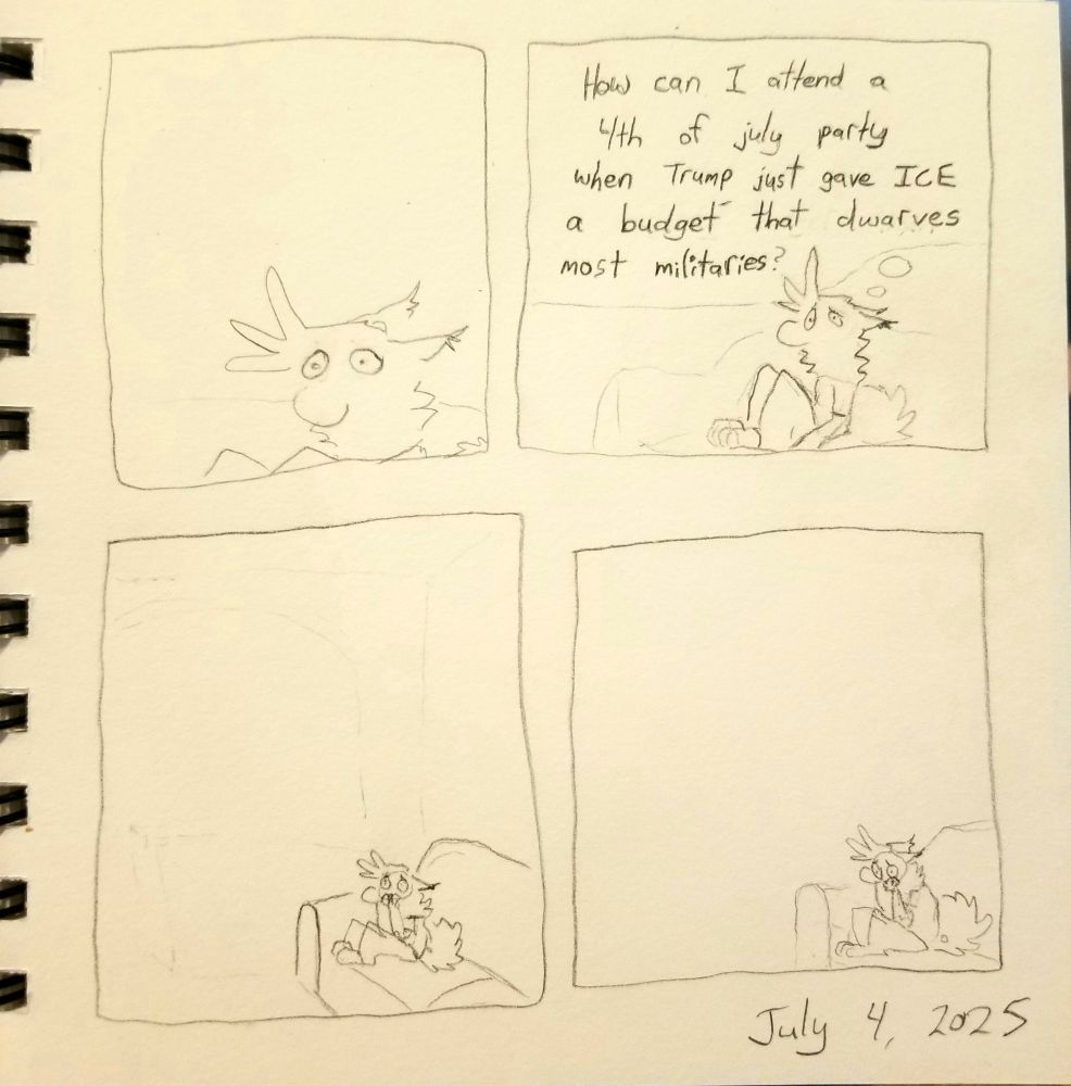 How can I attend a 4th of July party when Trump just gave his Gestapo a budget that dwarves most actual militaries? 