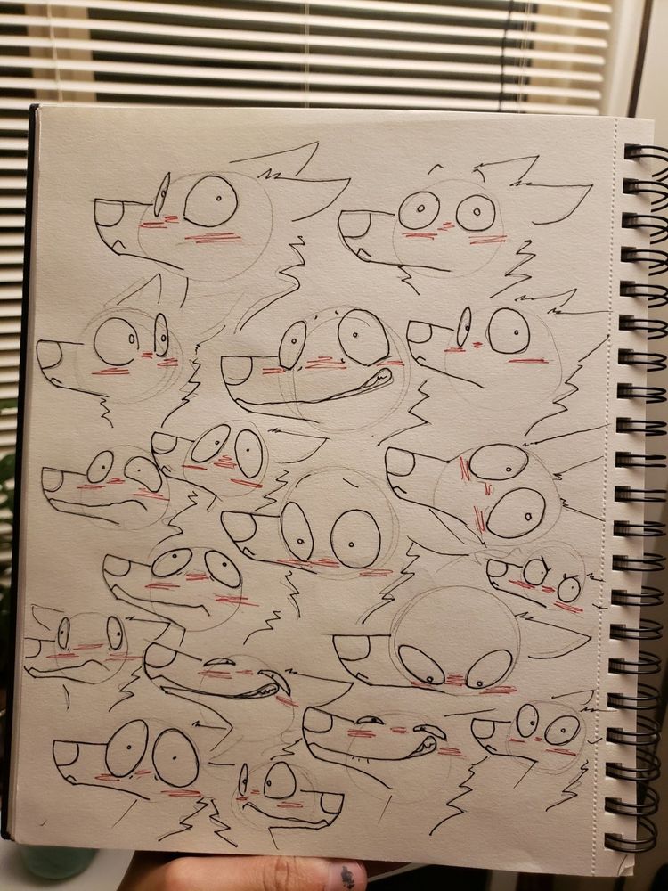 A page of weird expressions 

#furryart furry