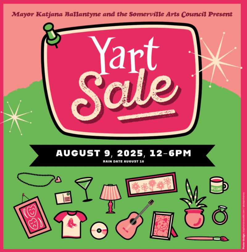 YART Sale poster for August 9, 2025 from 12-6pm. 