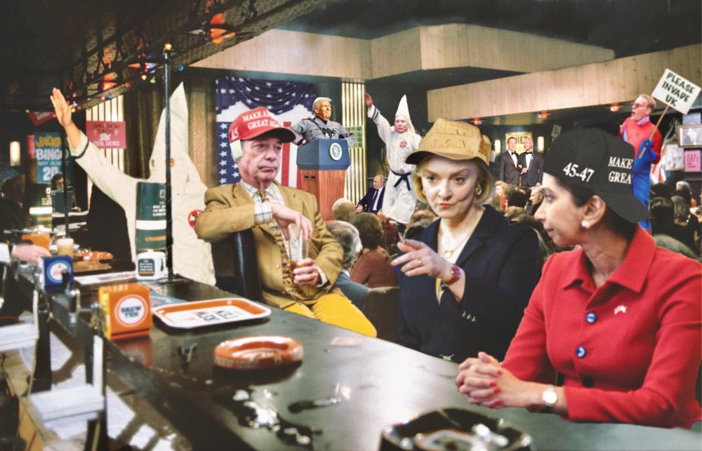 Nigel Farage, Liz Truss and Suella Braverman attend Trump’s inauguration (in a social club)