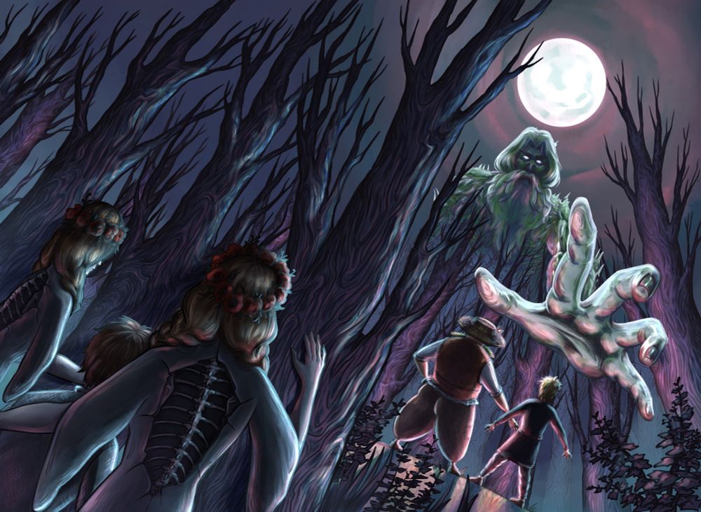 Обкладинка для коміксу "Духи й Лиходії"