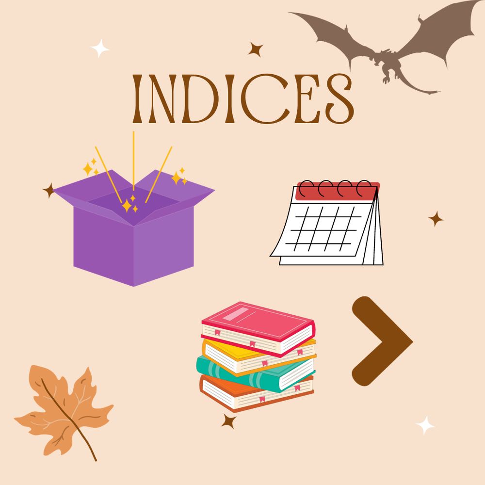 indices : une boîte, une calendrier, des livres