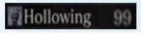 A screenshot of one segment of a character status screen from Dark Souls III; it reads "Hollowing: 99".