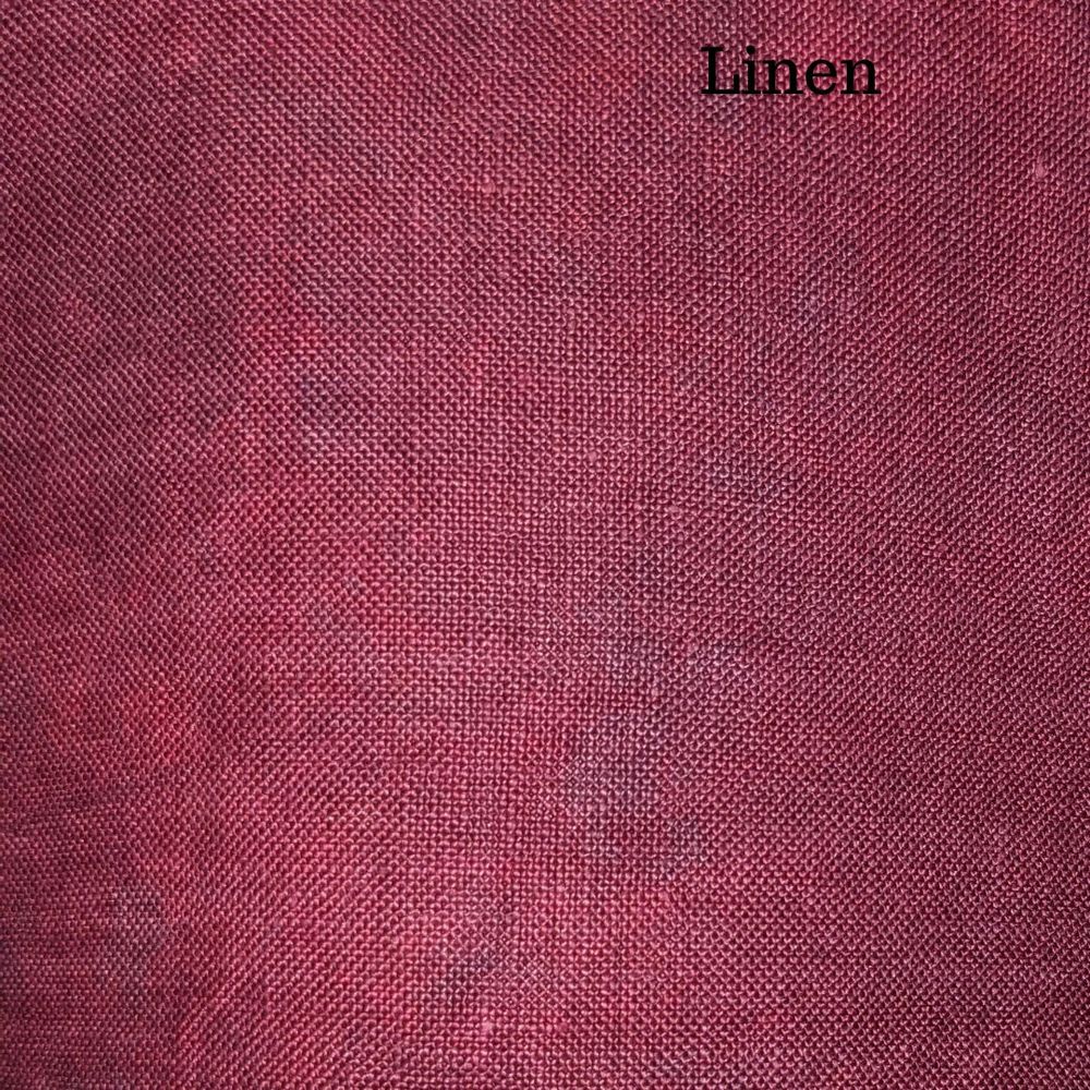 Linen cloth dyed a rich wine color.