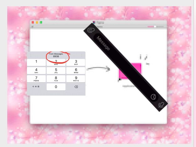 pic of the figma installer finder window but the figma icon is replaced with the "paste from messages" keyboard shortcut and the app folder with the text input field