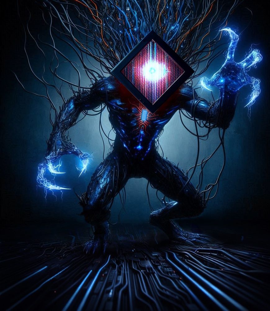 Vox demon form concept art for the fic Dissonant Reverie