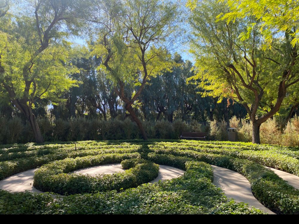 Labyrinth garden at Sunnyland. 