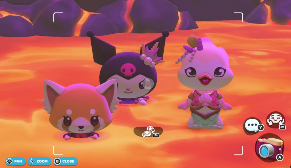 shocked face character in lava