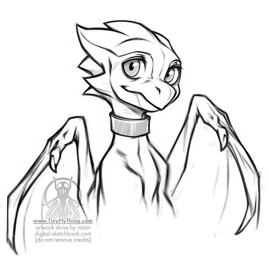 bust of a little dragoness
