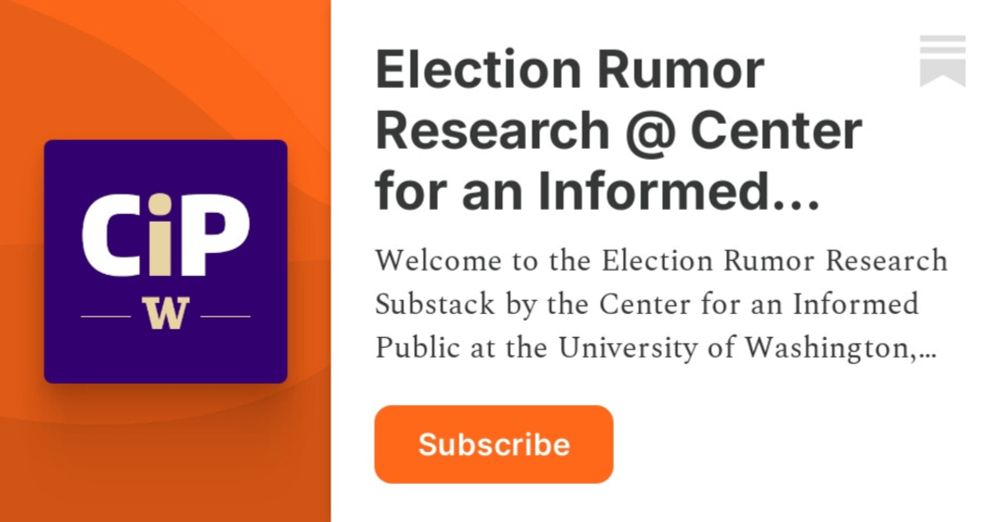 Election Rumor Research @ Center for an Informed Public