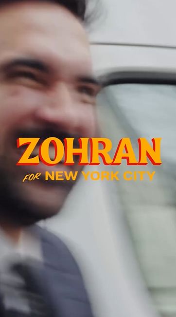 image d'un reel instagram de Zohran Mamdani, candidat à la mairie de New York.
On lit "ZOHRAN for New York City, dans une typographie qui évoque un vieux film d'action