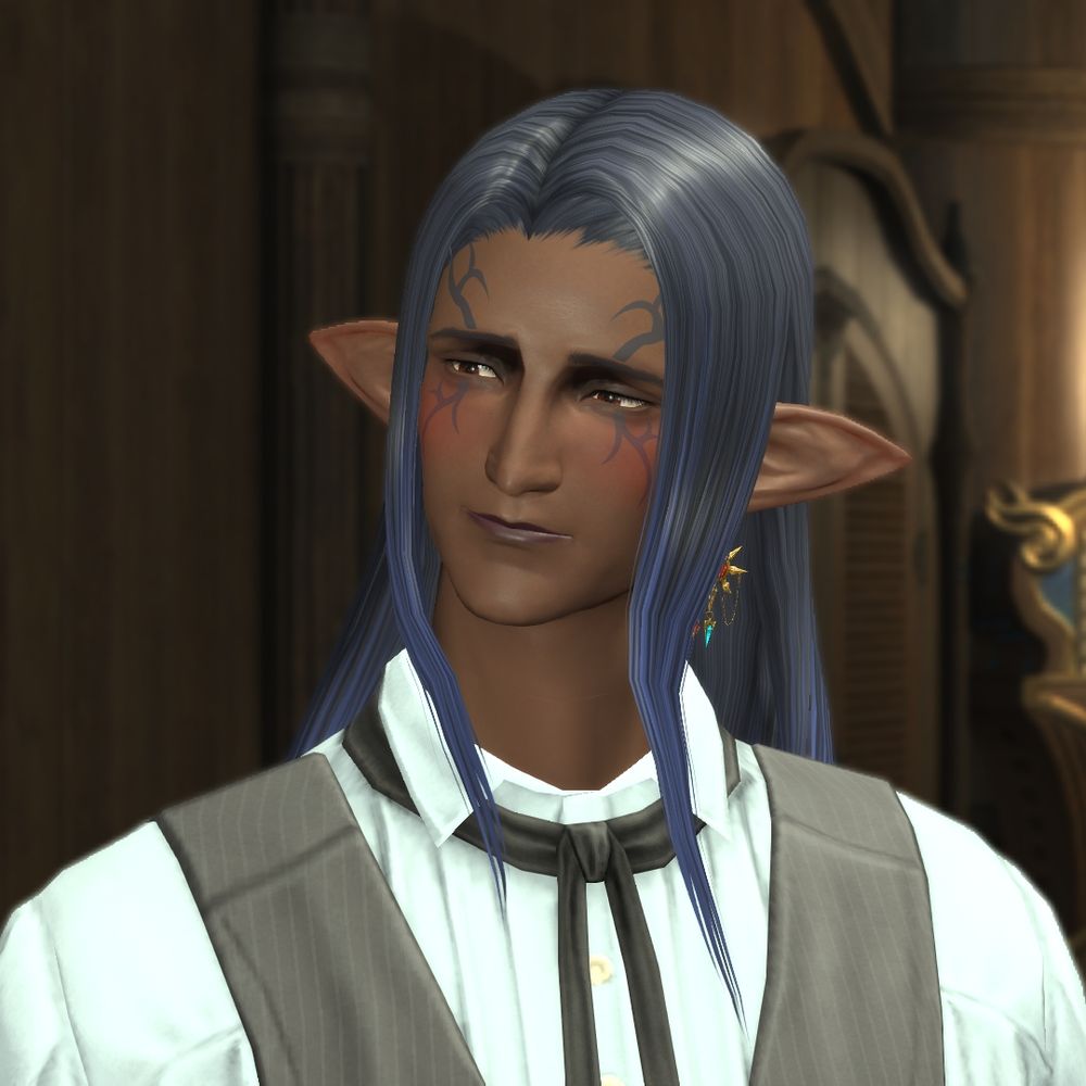 Portrait of Tullius smiling a lil sadly.