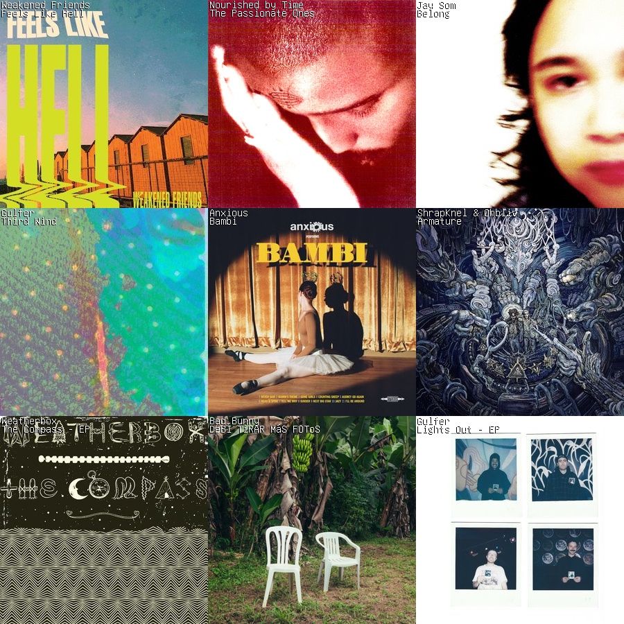 3 by 3 grid of tunes