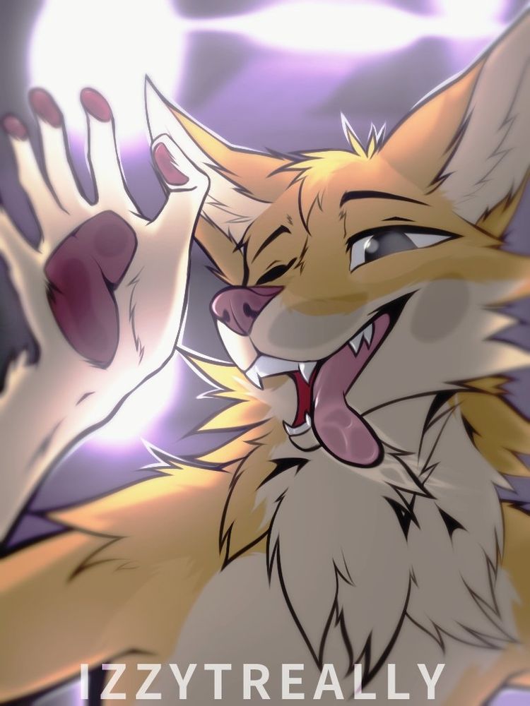 Art of Nihil pressing their face on your screen, licking it.