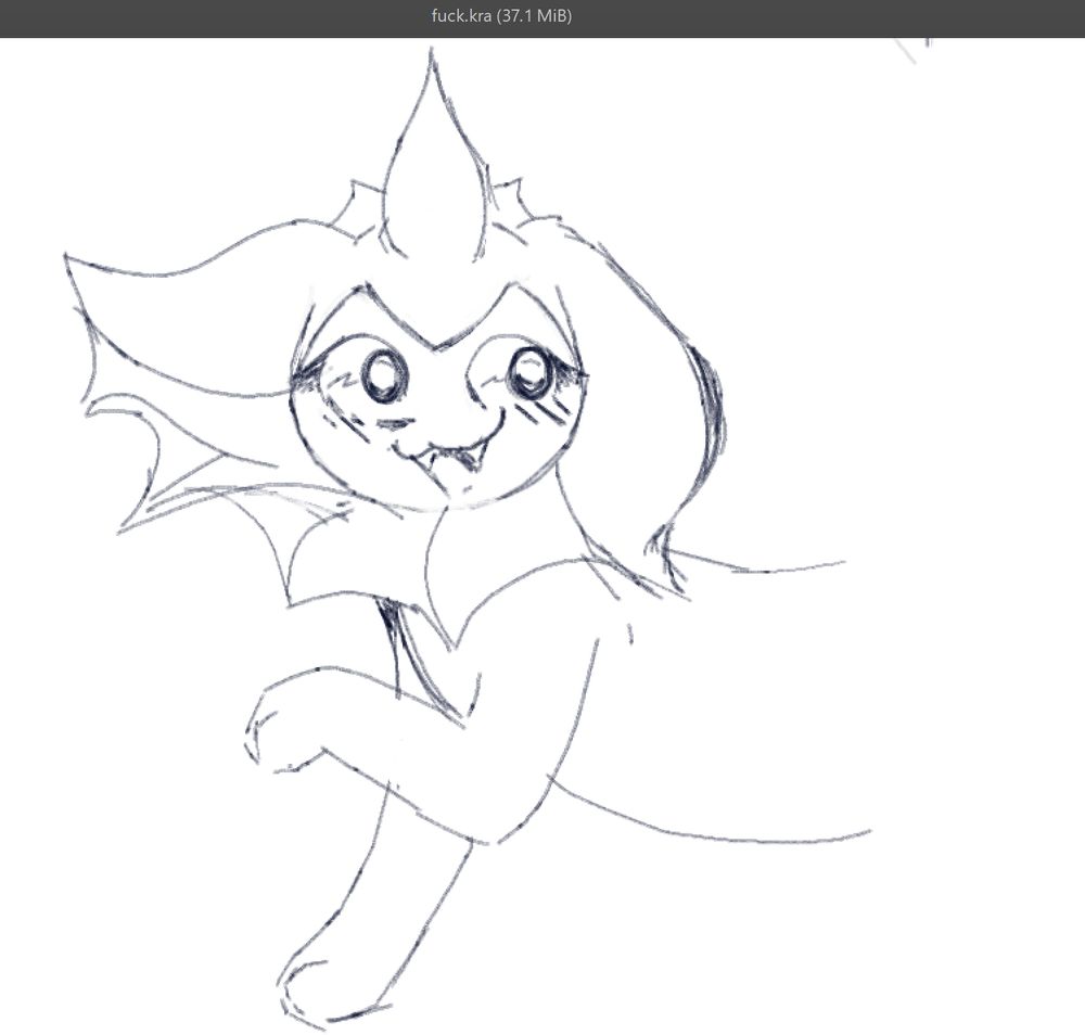 vaporeon sketch of the front half of their body and they are looking uncomfortably excited at something behind them