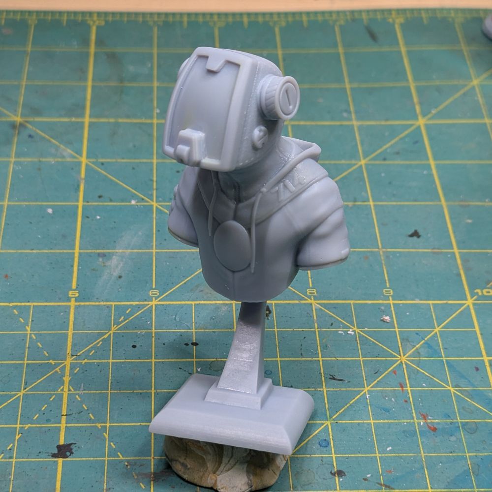 The successful test print of the completed sculpt.