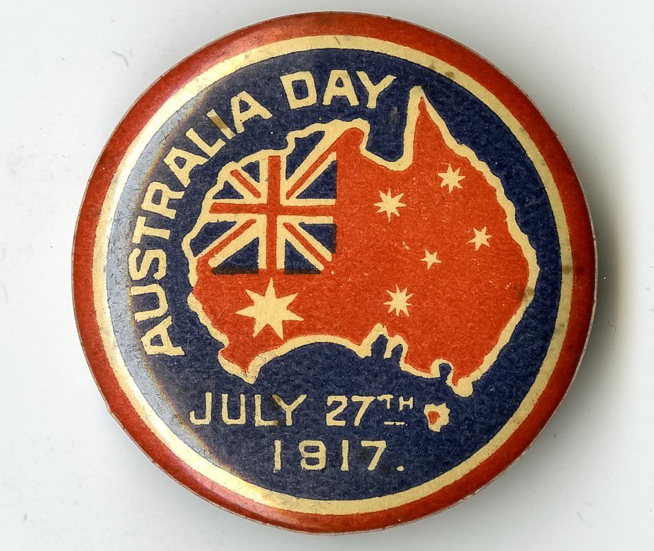 Australia Day badge from 27 July 1917