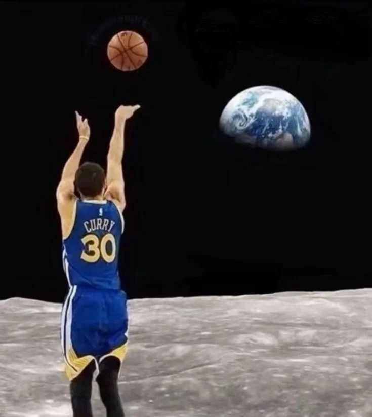 steph curry shooting from the moon