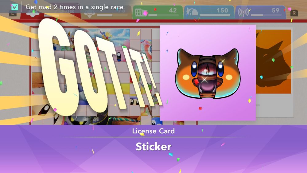 sticker of scarfy opening up to reveal the monster within 