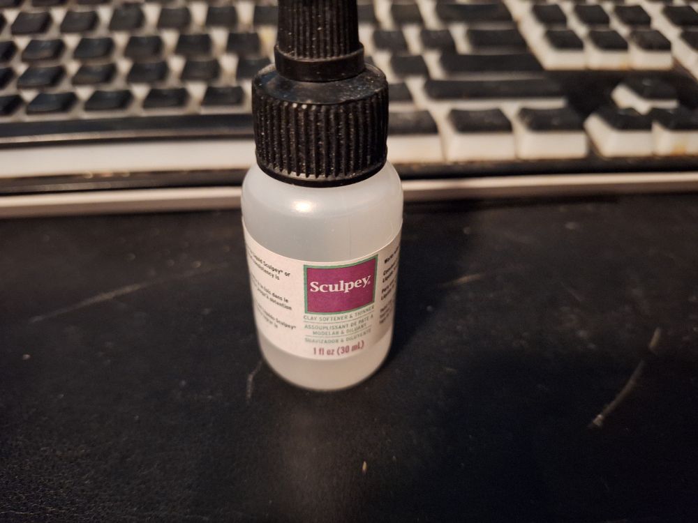 bottle of sculpey clay softener and thinner
