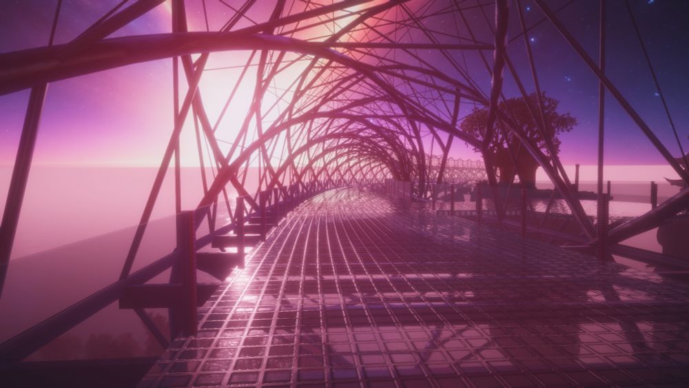 Dreamlike walkway to nowhere