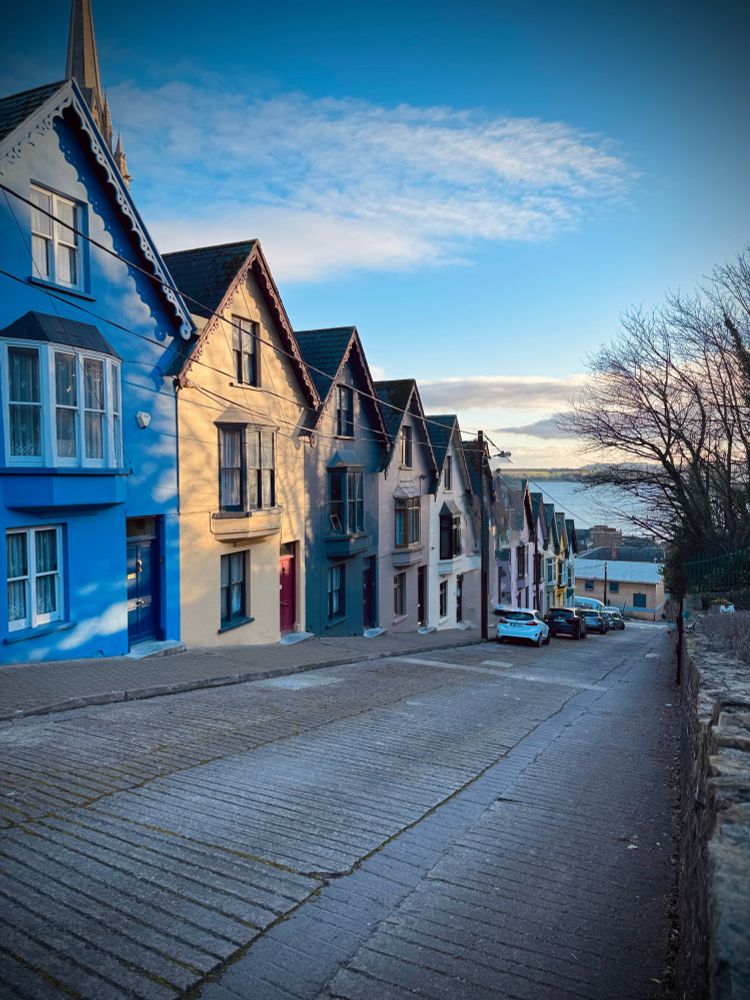 ‘The Deck of Cards’ - a very steep street of colourful, 19th century houses in Cobh, Co. Cork, Ireland