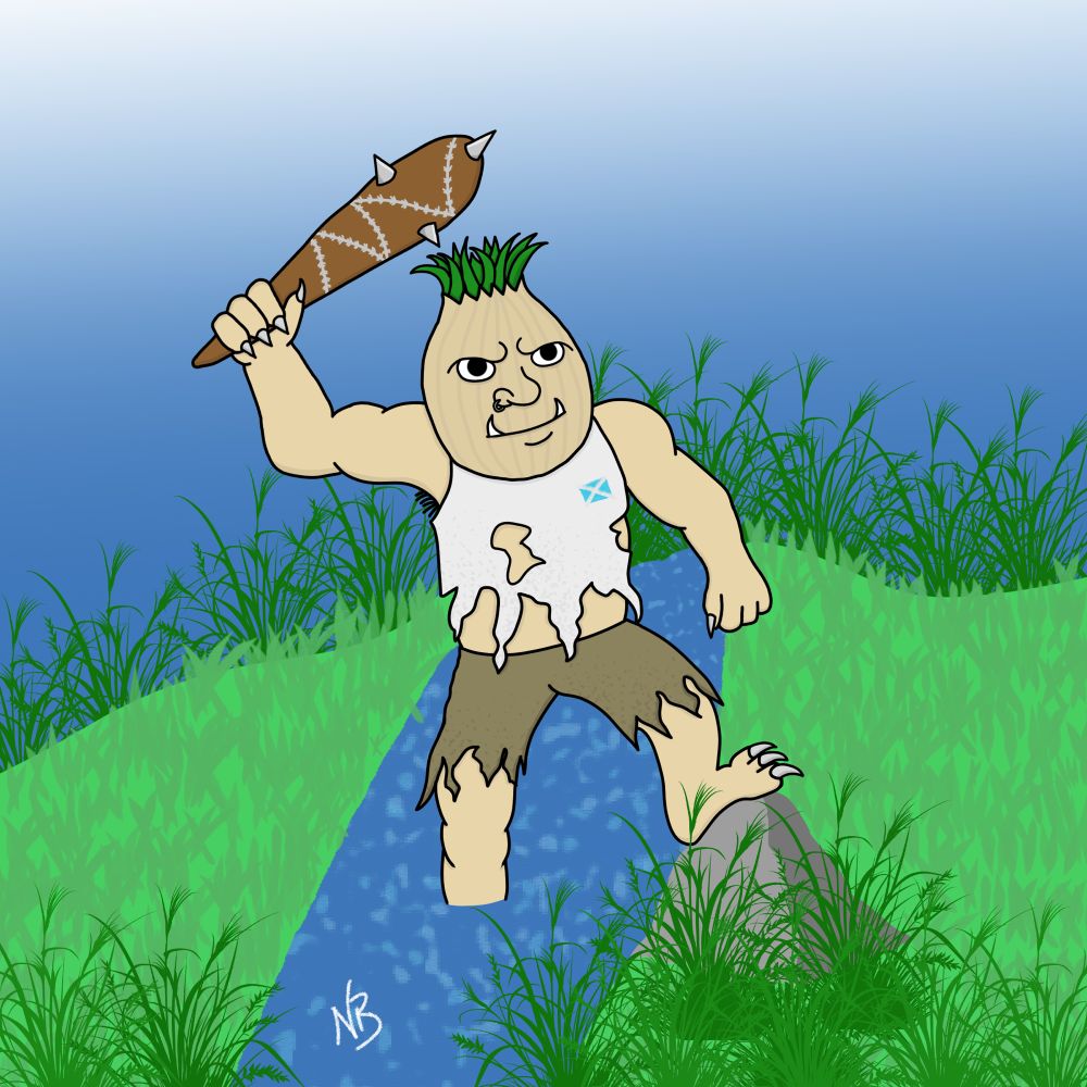 Badly drawn onion version of Shrek