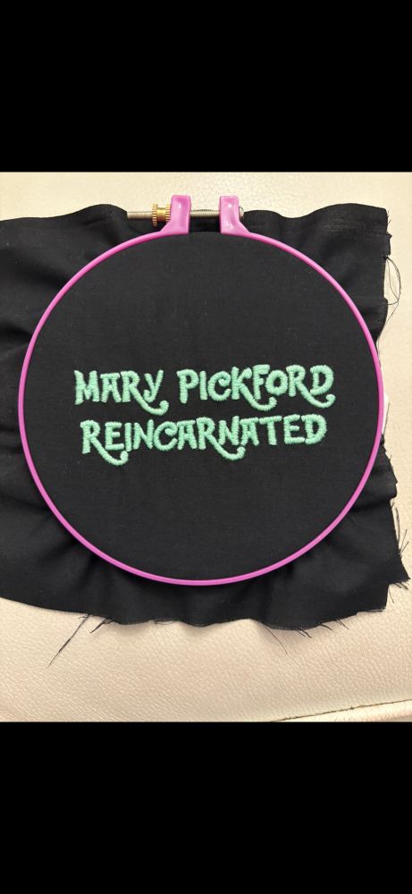 Hand embroidering process