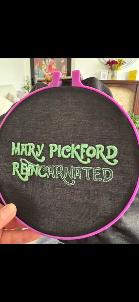 Hand embroidering process
