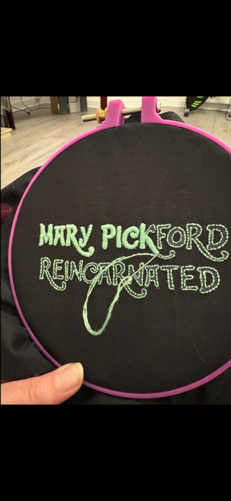 Hand embroidering process