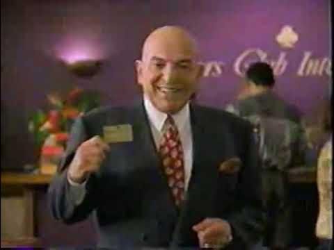 Telly Savalas hawking the Players Club International card in an old commercial