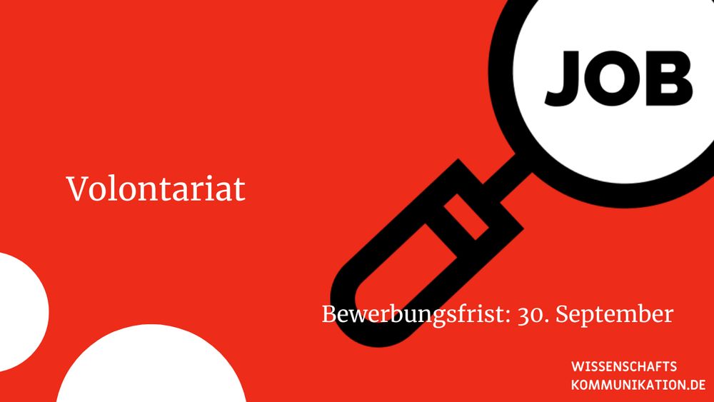 Job: Volontariat
Bewerbungsfrist: 30. September