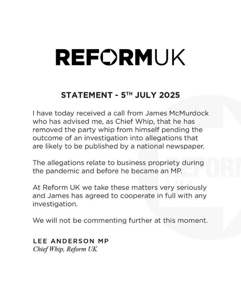 Statement from Reform