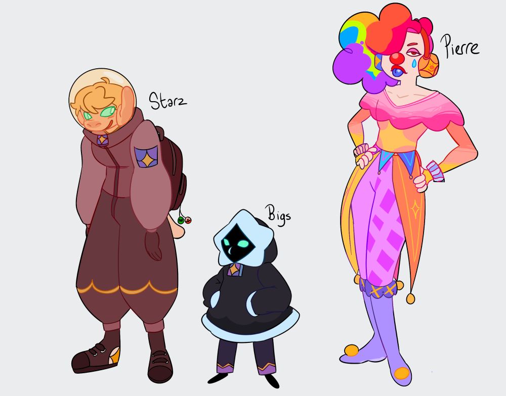 
This group known as Shimmering Light mainly works on jobs that require help in combat, repair, or mundane tasks. Their captain is Biggs 

Starz|16|she/her|Home: Venus- Starz is a hard working and very intelligent young gal. She was accepted because of flying colors in her written exam, as well as her brother recommending her. Her goal when her time at the program is over is to continue helping around the universe and stepping up into the OFFICIAL Magical program!

Biggs|17|they/them|Home: Pluto- Biggs is a very stealthy fighter as well as a very smart kid who was also accepted into the program via written exam. They wish to become a government official or an explorer for their home.

Pierre|16|she/her|Home: Outer Space (ok, she is a reference to the movie and also I haven’t named the planet yet)- Pierre’s a quiet kid, but that doesn’t mean she’s a pushover; she is tough. She was accepted into the program via Speech/Written exam. After her time in the program, she wishes to become a member of her planet's council of education.
