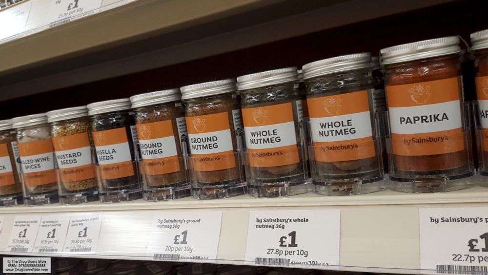 Nutmeg is not a psychedelic. It contains myristicin which is generally classified as a deliriant.  