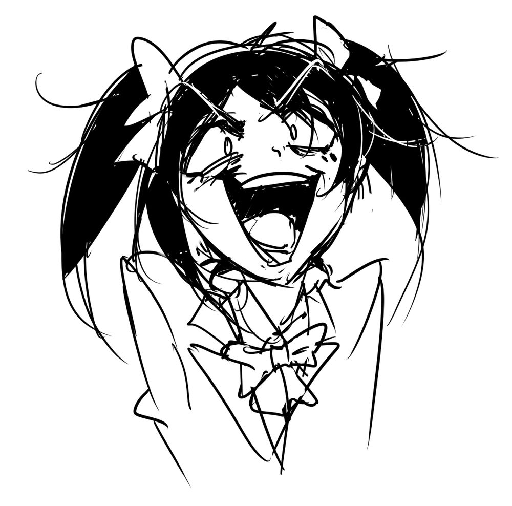 Nico Yazawa with a crazed expression