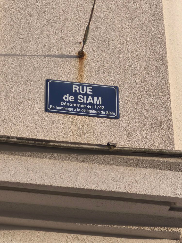 Panneau de la rue de Siam