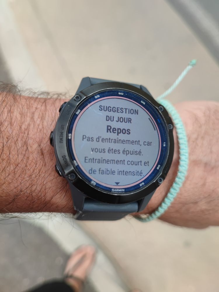 Message de ma montre Garmin : vous êtes épuisé, pas d'entraînement aujourd'hui 