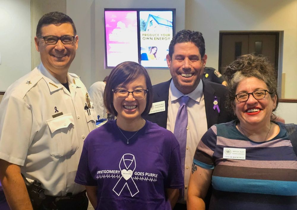 Elected officials at Montgomery Goes Purple 