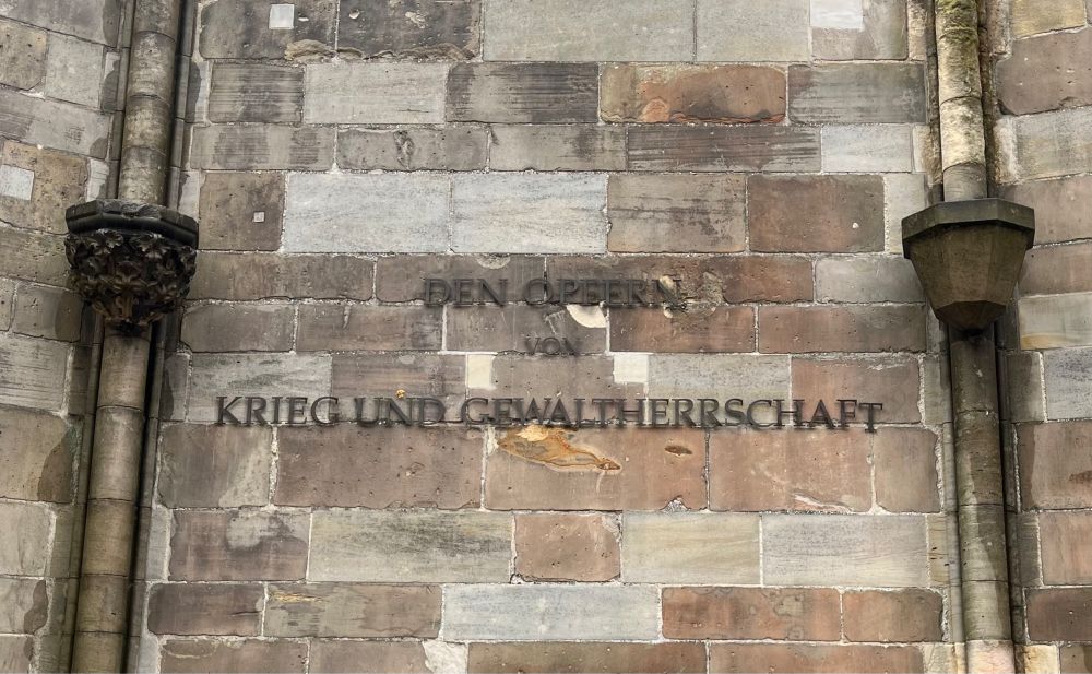 "For the victims of war and tyranny"