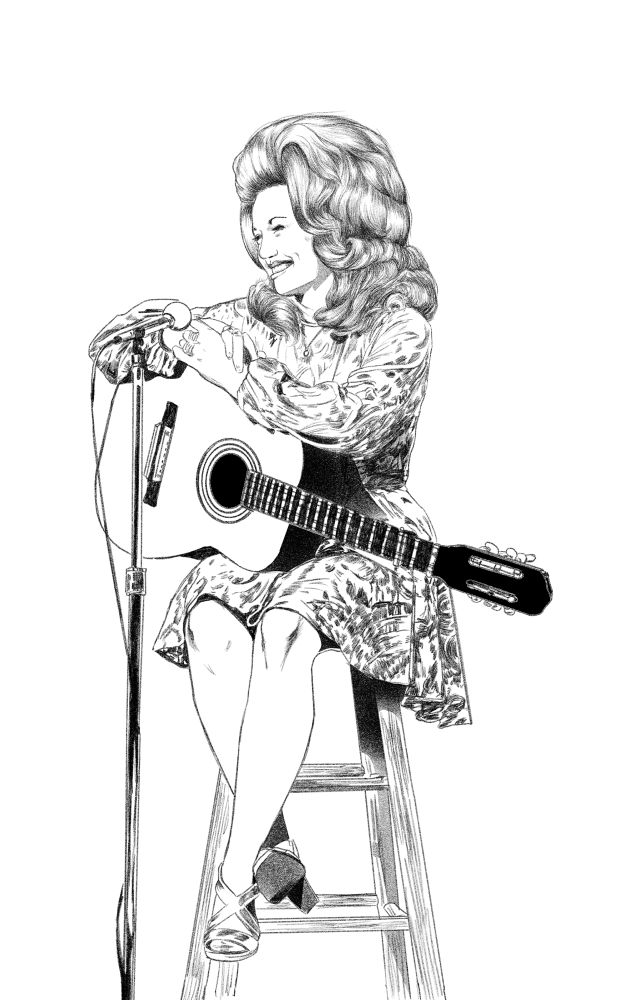 dolly parton drawing