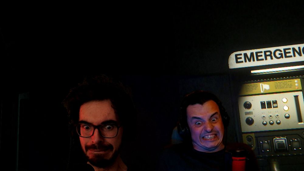 Hubert & Virgile ont l'air inquiet face à une menace qui n'apparaît pas à l'image